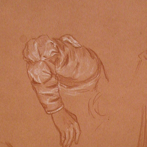 Drawing, Figure and drapery studies, ca. 1885