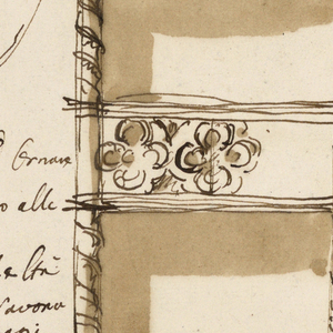 Drawing, Decoration of ceiling and boxes of Ornani Theater, Rome