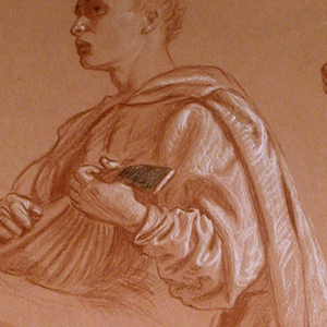 Drawing, Boy playing a lute, 1871–72
