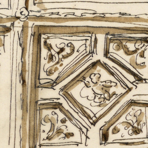 Drawing, Design for ceiling decoration