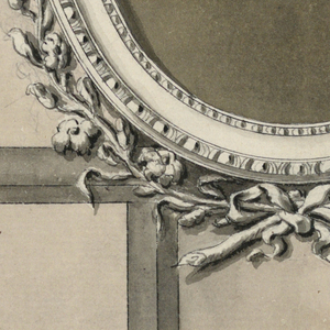 Drawing, Ovoidal frame for a picture