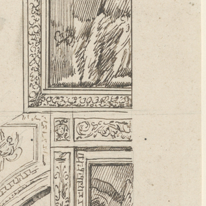 Drawing, Painted decoration of a vaulted room, 1815–25