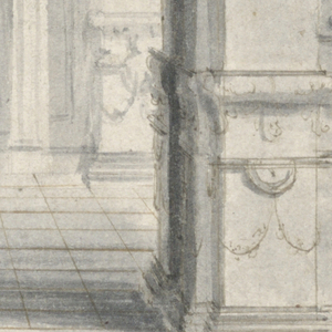 Drawing, Painted decoration: an antechamber, ca. 1730