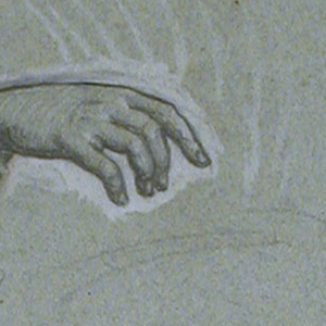 Drawing, study of a hand