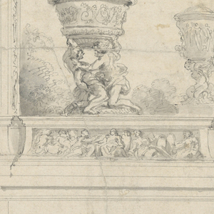 Drawing, Painted decoration of a wall, ca. 1750