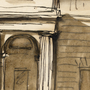 Drawing, Elevation of a gateway