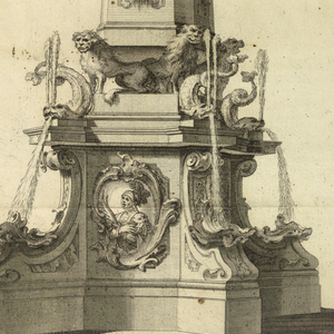 Print, Design for a Fountain, 1754