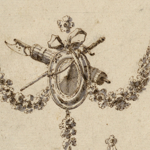 Drawing, Design for Four Festoons, ca. 1780