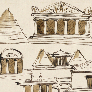 Drawing, Mausoleum