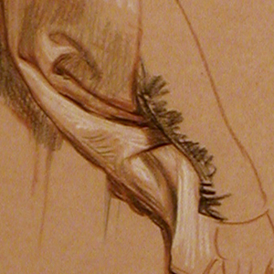 Drawing, study of drapery, ca. 1890