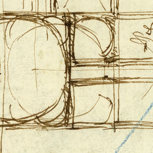 Drawing, Plan of hospital of Trinita de Pellegrini
