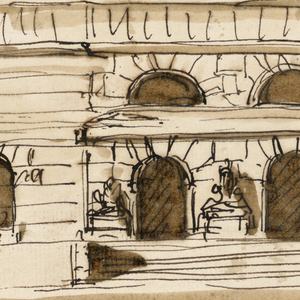 Drawing, Elevation of a building