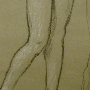 Drawing, figure study for a fountain design, ca. 1890