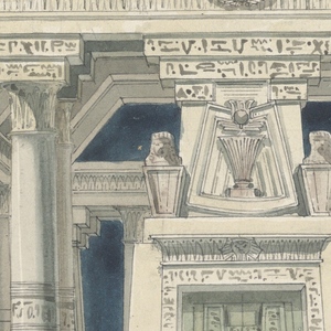 Drawing, Decoration, rites hall of a Masonic Lodge, ca. 1825