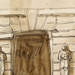 Drawing, Entrance to a prison