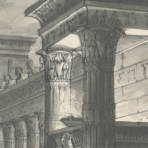 Drawing, Stage Design, Egyptian Buildings, early 19th century