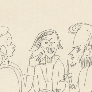 Drawing, Brasserie Lipp III: Waite