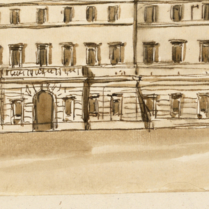 Drawing, Elevation of a palace