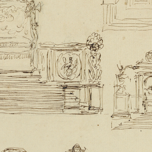 Drawing, Fifteen Sketches for a Throne, ca. 1810