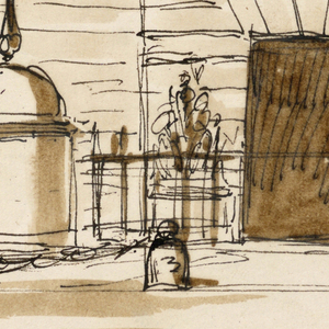 Drawing, Gate of a barracks