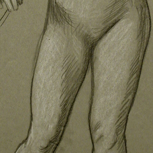 Drawing, Study of Female Nude, ca. 1885