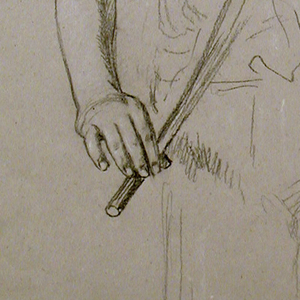 Drawing, Figure Study: Costumed Man, ca. 1885