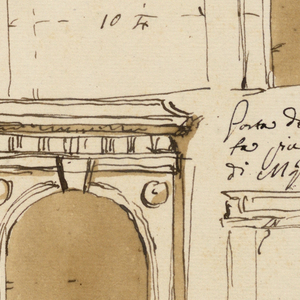 Drawing, Four doorframes