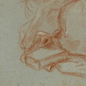 Drawing, Studies for a Young Man, Drapery, early 18th century