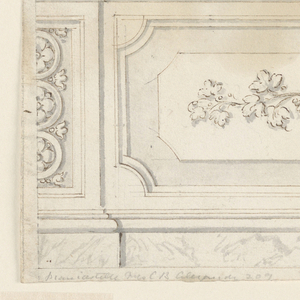 Drawing, Decoration of a Dado, ca. 1775