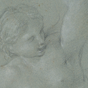 Drawing, Study of the upper part of the body of a running girl, ca. 1680
