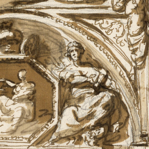 Drawing, Design for ceiling decoration