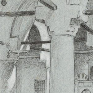 Drawing, Luxor, Egypt, March 8, 1890