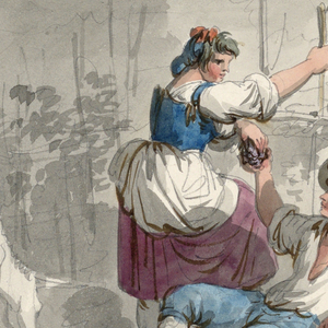 Drawing, Vintage in the Mountains Near Rome, 1807–08