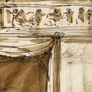 Drawing, Wall with alcove