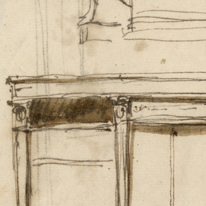 Drawing, Cupboard, table, writing desk