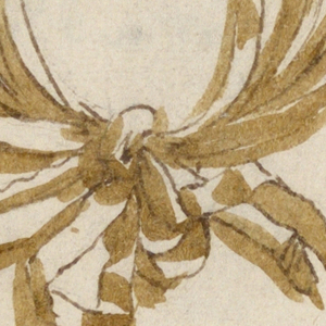 Drawing, Circular Frame of Branches Fastened with Ribbon, late 18th century