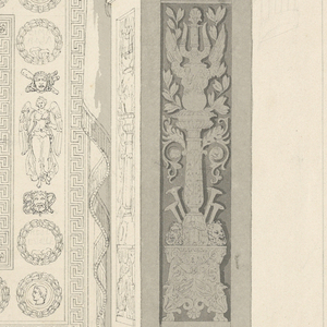 Drawing, Proscenium and Stage Curtain: Apollo and the Muses