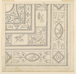 Drawing, Design for a Square Ceiling