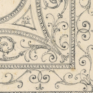 Drawing, Design for a Square Ceiling, ca. 1780