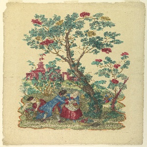 Print, Gathering grapes, 1730–40