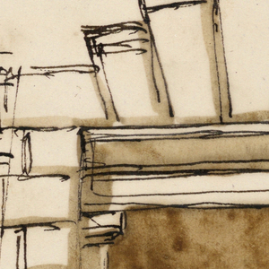 Drawing, Elevation of a doorcase
