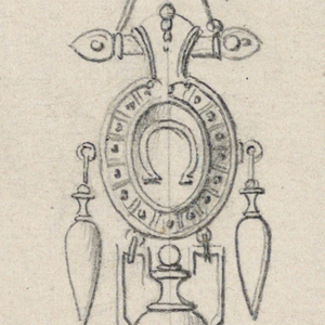 Drawing, Design for an earring, 1870–75