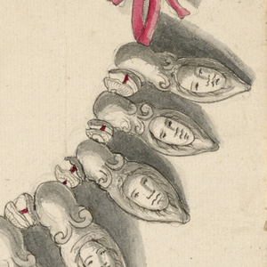 Drawing, Design for an Etruscan necklace, 1800–1850