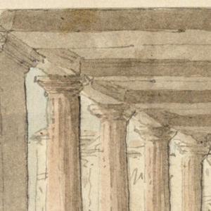 Drawing, Stage Design, Portico, early 19th century