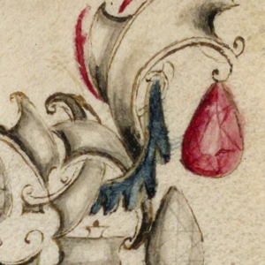 Drawing, Design for a brooch, 1650–75