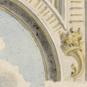 Drawing, Painted Oblong Ceiling in a Dining Room