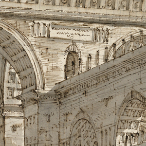 Drawing, Stage Design, Palace Courtyard, early 19th century