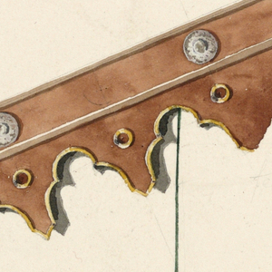 Drawing, Ornamental woodwork detail, 1833