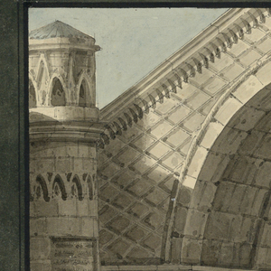 Drawing, Stage Design, Gothic Archway, early 19th century