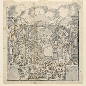 Drawing, A Court Scene, 1700–1739